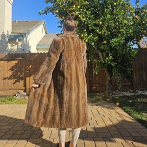 Real Mink fur long coat